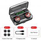 F9-3 Wireless Earbuds Waterproof Noise Canceling Earphones In-Ear Stereo Headphones With Charging Case For Sports Gaming