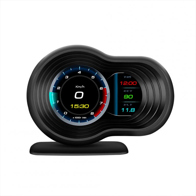 F9 Head  Up  Display Auto Display OBD2+GPS Smart Car Hud Gauge Digital Odometer Security Alarm Black