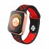 F9 Smart Bracelet Full Color Screen Touch Smartwatch Multiple Motion Patterns Heart Rate Blood Pressure Sleep Monitor  Silver shell black belt