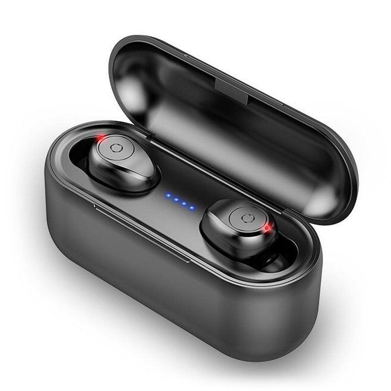 F9 TWS Earphones Wireless Headphone with 1500mAh Charging Box 120hours Standby Bluetooth V5.0 Earbuds Universal for Bluetooth-enabled Devices black