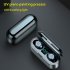 F9 Wireless Earphone Bluetooth V5 0 Handsfree Earbuds 8D Stereo Sound In ear Headsets With 2000mAh Power Bank  black