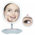 FASCINATE LED Makeup Mirror   Adjustable Lens 5 Times Magnifying Glass  Pink