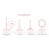 FASCINATE LED Makeup Mirror   Adjustable Lens 5 Times Magnifying Glass  Pink