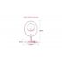 FASCINATE LED Makeup Mirror   Adjustable Lens 5 Times Magnifying Glass  Pink