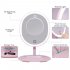 FASCINATE LED Makeup Mirror   Adjustable Lens 5 Times Magnifying Glass  Pink