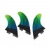 FCS2 Surfboard Tail Fin Gradient Ramp Surfboard Fins Blue green gradient G5