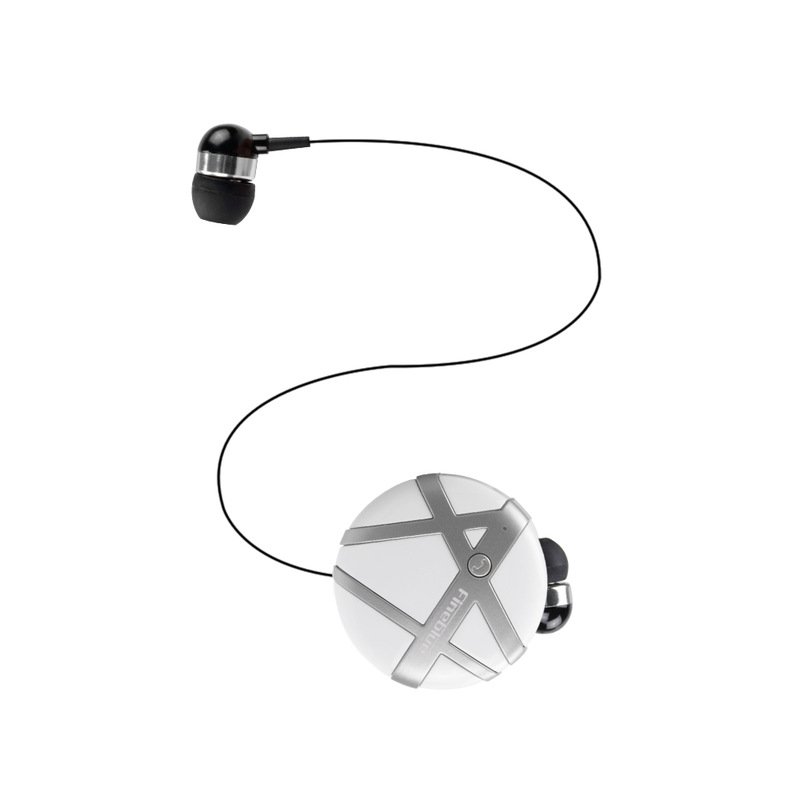 FD-55 Bluetooth Earphone Handsfree Sports Headphones Clip-on Business Headset Vibration Reminder Earbud With Micphone White + silver