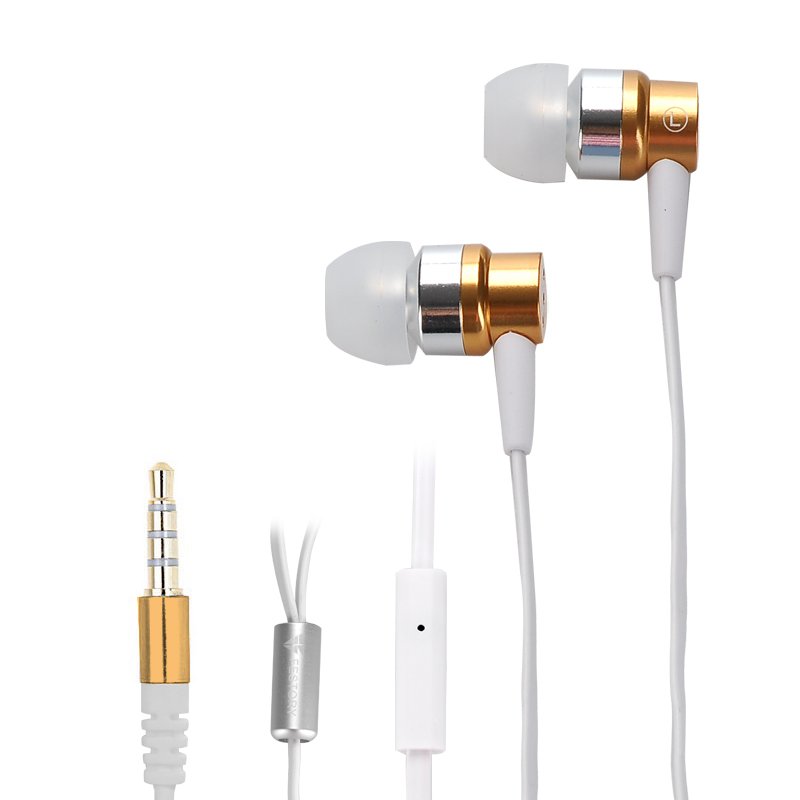 FESTORY F003 In-Ear Bass Earbuds (Gold)