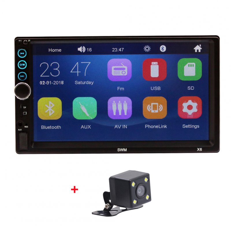 Car Radio 7-inch Hd Dual Din 12v Radio Bluetooth-compatible Hands-free Mobile Phone Interconnect Mp5 Multimedia Player 