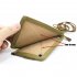 FGJ Outdoor Id Card Holder Card bag Neck Lanyard Key Ring Adjustable Loop Patch Document bag Khaki 13 5cm x 9cm