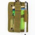 FGJ Outdoor Id Card Holder Card bag Neck Lanyard Key Ring Adjustable Loop Patch Document bag Khaki 13 5cm x 9cm