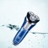 FLYCO Electric Shaver Rechargeable Wet Dry Rotary Razor Shaving Machine Pop Up Trimmer LED Charging Display blue U S  regulations