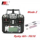FLYSKY FS-i6X FS i6X 2.4GHz 10CH AFHDS 2A RC Transmitter X6B iA6B A8S iA10B iA6 Fli14+ Receiver for RC FPV Racing Drone Left hand single control+Flit10