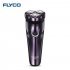 FLyco Electric Shaver with 3D Floating Heads Washable Shaver Electric LED Charging Display Shaving Machine purple Australian regulations
