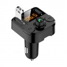 FM Transmitter MP3 Music Player Car Kit BT36B LED Digital Display Wireless Multi-functional Quick Charging Adapter black