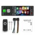 FM60 Single Din Car Stereo Radio Compatible For Ios Car Interaction System Android Auto 4 1  Screen Supports FM MP5 TF AUX USB Quick Charging black