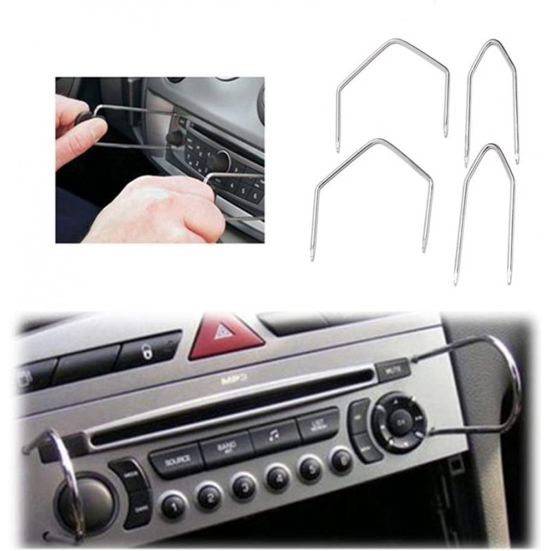 38pcs Car Audio Stereo CD Player Radio Removal Repair Tool Kits Interior Disassembly Tool Black