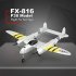 FX 816 World War II Air Force P38 RC Airplane 2 4GHz 2CH RC Aircraft Fixed Wing Outdoor Flight Drone for Kid Toys Silver Silver