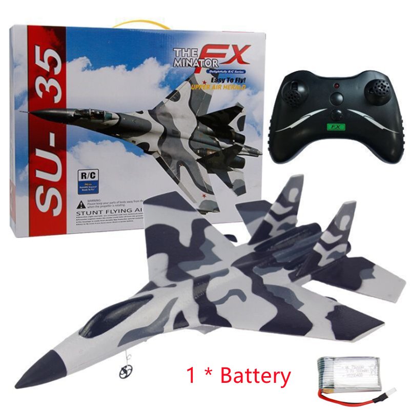 FX-820 2.4G 2CH SU-35 RC Fighter Fixed Wing RC Glider Electric Airplane Toy