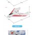 FX601 Remote Control Glider USB Rechargeable Foam Remote Control Airplane Model Birthday Xmas Gifts For Boys Girls blue