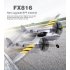 FX816 Remote Control Airplane P38 Fighter Rechargeable RC Aircraft Glider Model Toys For Children Birthday Gifts FX816