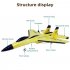 FX820 2 4G Remote Control Glider SU35 Fighter USB Rechargeable Foam RC Airplane Model Birthday Gifts For Kids blue