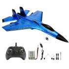 FX820 2.4G Remote Control Glider SU35 Fighter USB Rechargeable Foam RC Airplane Model Birthday Gifts For Kids blue