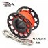 FXL 952 15M 30M Scuba Diving Aluminum Alloy Spool Finger Reel with Stainless Steel Bolt Snap Hook Safe Equipment 30 meters black