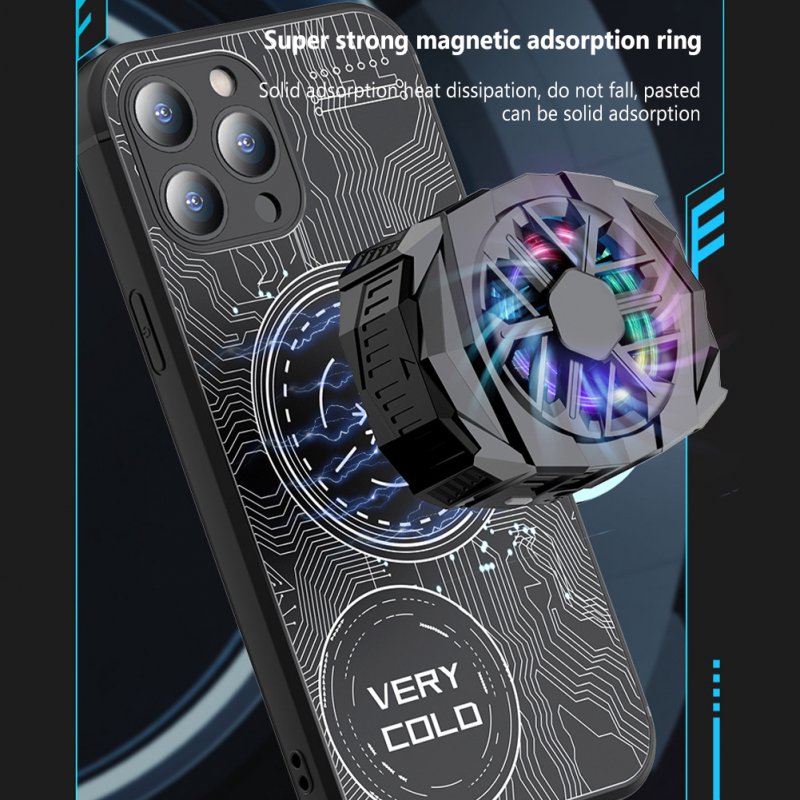 Magnetic Phone Cooler Heat Dissipation Mobile Phone Case Drop-resistant Cooling Shell Cover Compatible For Iphone Xmax 