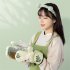 Fabric silicone Anti scalding  Gloves Kitchen Oven Heat Insulation Hand Protecter Green left hand