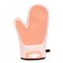 Fabric silicone Anti scalding  Gloves Kitchen Oven Heat Insulation Hand Protecter Orange right hand