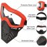 Face Mask with Goggles Compatible with Nerf Rival Apollo Zeus Khaos Blasters Rival Mask red