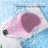 Facial Cleanser USB Rechargeable Multi functional Face Cleansing Brush Eye Massager Pore Deep Cleansing Device girl pink