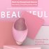 Facial Cleanser USB Rechargeable Multi functional Face Cleansing Brush Eye Massager Pore Deep Cleansing Device girl pink