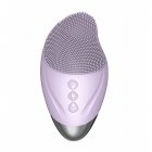 Facial Cleanser USB Rechargeable Multi-functional Face Cleansing Brush Eye Massager Pore Deep Cleansing Device hyacinth purple