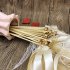 Fairy  Stick  Ribbon Wedding Wands Garland With Beautiful Bell Twirling Streamers  Lawn Party Decoration Supplies Atmosphere Layout Props Beige
