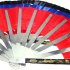 Fans Stainless Steel Frame Chinese Fans Tai Chi Martial Arts Tools Tai Chi Fan Blue