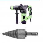 Farm Firewood Drill Bit <span style='color:#F7840C'>Wood</span> Splitter Screw Cone Drive With Square Handle Electric Hammer Drill Bit Square shank electric hammer bit
