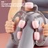 Fascia Muscle Roller 5 wheel Trigger Point Roller Massager Muscle Relaxation Device Deep Tissue Massage Tool gray pink