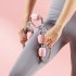 Fascia Muscle Roller 5 wheel Trigger Point Roller Massager Muscle Relaxation Device Deep Tissue Massage Tool pink