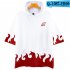 Fashion 3D Anime Naruto Pattern Color Hooded Short Sleeve T shirt Q 1088 YH09 Orange XXXL