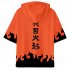 Fashion 3D Anime Naruto Pattern Color Hooded Short Sleeve T shirt Q 1088 YH09 Orange XXL