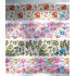 Fashion 3D Decor Colorful Flower Nail Decal Nail Transfer Foil Starry Sky Nail Art Sticker 07