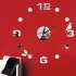 Fashion 3D Mirror Surface Wall Clock for Decoration black