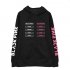 Fashion Black Pink Letter Printing Thin Sweatshirt