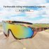 Fashion Colorful Cycling Sunglasses Outdoor Sports Riding Goggles Mtb Bike Eyewear For Man Woman Black frame green lens