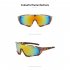 Fashion Colorful Cycling Sunglasses Outdoor Sports Riding Goggles Mtb Bike Eyewear For Man Woman Black frame blue lens