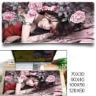 Fashion Cool Pattern Gaming Mouse Pad Protector Desk Pad for Office Home Desk Sword three beauty_900X400X3 mm