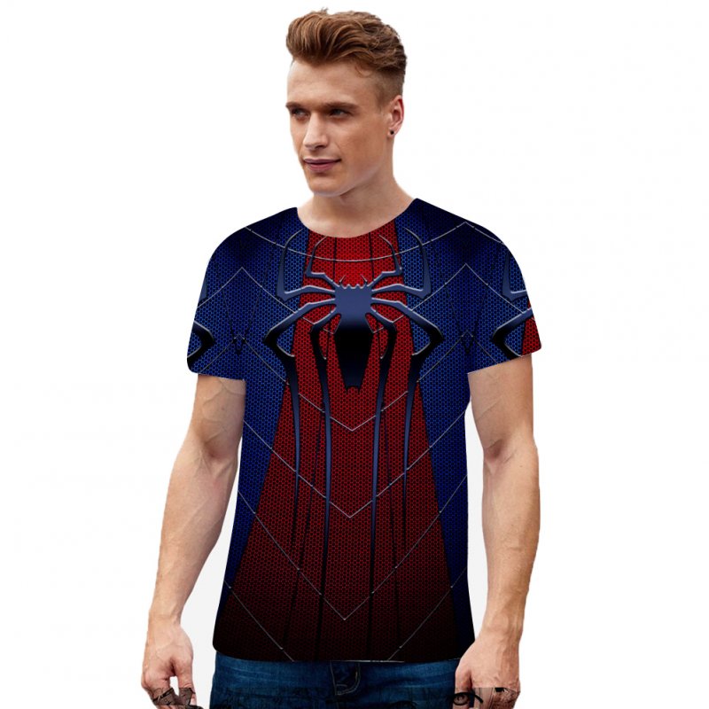 Fashion Cool Spiderman 3D Printing Summer Casual Short Sleeve T-shirt for Men Women X_XXL