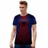 Fashion Cool Spiderman 3D Printing Summer Casual Short Sleeve T shirt for Men Women C XXL